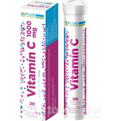 Plus Lékáreň Vitamín C 1000 mg malina 20 tabliet