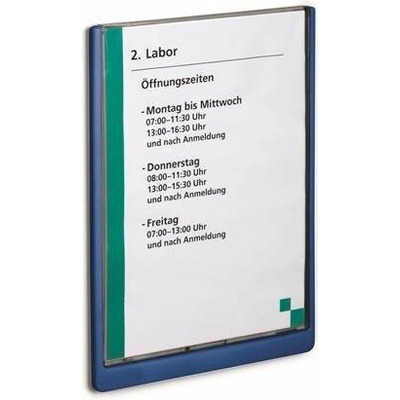 Informačná tabuľa, 210x297 mm, DURABLE CLICK SIGN, modrá