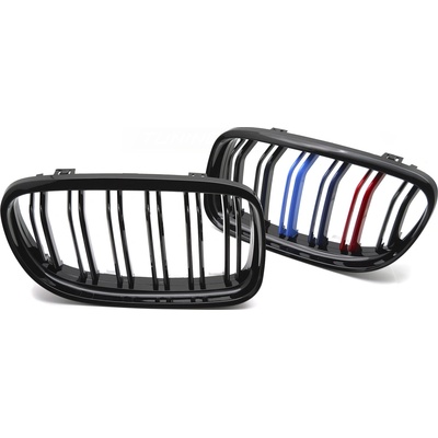 Predná maska BMW E90 / E91 LCI 09-11 Sport Glossy Black Tri-Colour Double Bar