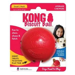 KONG biscuit ball small - играчка, топка за лакомства, за куче от гума - САЩ - bb3