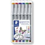 STAEDTLER Fineliner пигмент лайнер 0, 3 мм асортимент (6) (30803-SSB6)