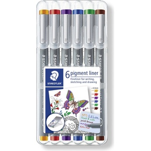 STAEDTLER Fineliner пигмент лайнер 0, 3 мм асортимент (6) (30803-SSB6)