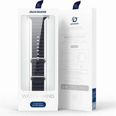 DUX DUCIS Силиконова каишка за Apple Watch 38мм, 40мм, 41мм, 42мм (2024) - Dux Ducis Silicone Bracelet Strap (OceanWave Version) (тъмносив)