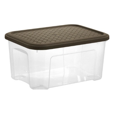 Tontarelli Box Arianna 13 l s víkem ,transparent/hnědá 8034178A31