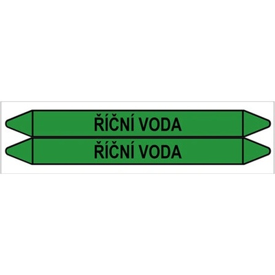 Značení potrubí, říční voda,2 ks, 450 × 52 mm PZ 009026