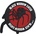 Patch 101INC Black Widow Eater 3D - červený
