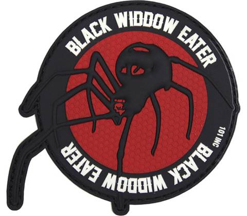 Patch 101INC Black Widow Eater 3D - červený
