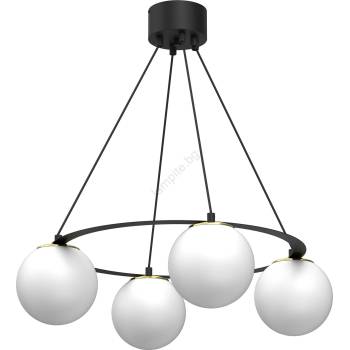 Luminex Пендел BALLO 4xE27/15W/230V черен/бял (LU5673)