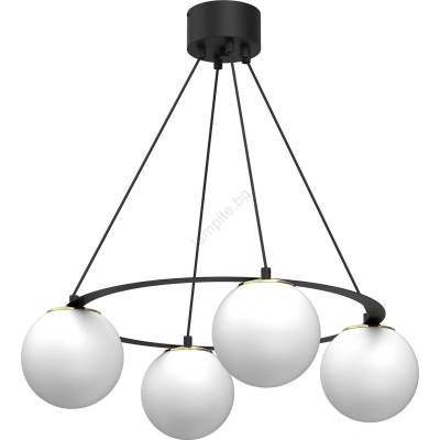 Luminex Пендел BALLO 4xE27/15W/230V черен/бял (LU5673)