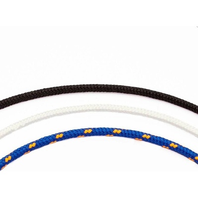 PES - polyesterová lana a šňůry, pletená PES, 4mm, BORA, 3,4kN, červené