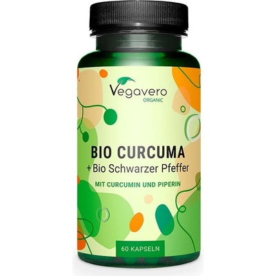 Vegavero Bio Curcuma + Black Pepper, 400 mg, 60 капсули, Vegavero (VV-VITA-338)