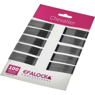 EFALOCK sponky Chevalier rovné 100 ks černé 5 cm