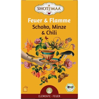 Shoti Maa Био чай Feuer & Flamme - шоколад, мента и чили - 16 пакетчета чай