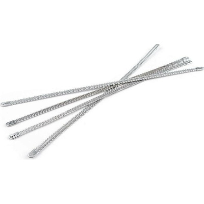 Výztuž do korzetu šíře 5 mm více délek - 25 cm stříbrná (4 ks)
