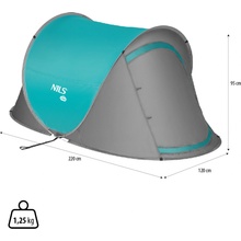 Nils Camp NC3743 tyrkysová