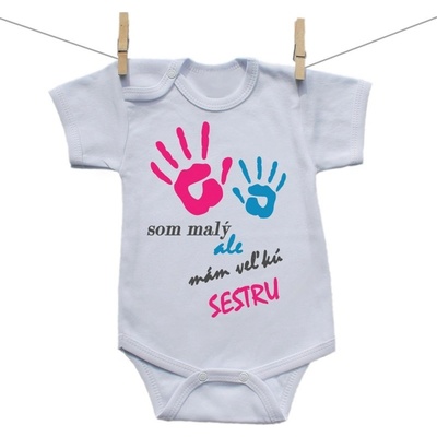 Boodyy Body s krátkym rukávom Som malý ale mám veľkú sestru