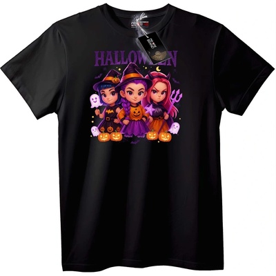 NOONEBRAND Тениска Трио Вещици за Halloween - S, Black