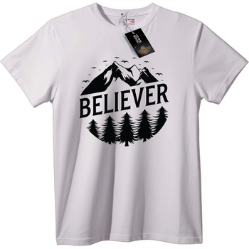 NOONEBRAND Тениска Вярващ в планината - 2XL, Black