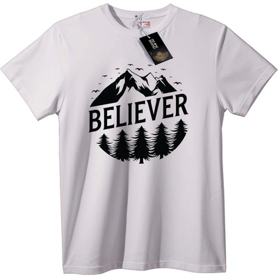 NOONEBRAND Тениска Вярващ в планината - 2XL, Black