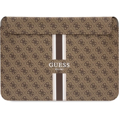 Guess PU 4G Printed Stripes Computer Sleeve 16" Brown GUCS16P4RPSW