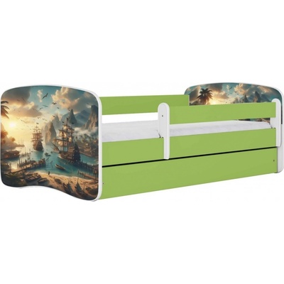 Kocot kids Babydreams loď zelená bez šuplíků bez matrace