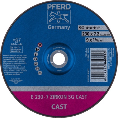 Pferd Brúsny kotúč 230 x 7,2 x 22,23 mm 4007220640890
