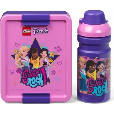 LEGO® Friends Girls Rock svačinový set láhev a box fialová