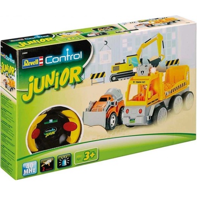 Revell Autíčko REVELL 23003 JUNIOR Tow Loader with excavator 40 MHz
