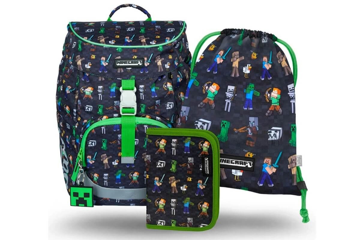 Baagl Airy Minecraft iskolatáska szett