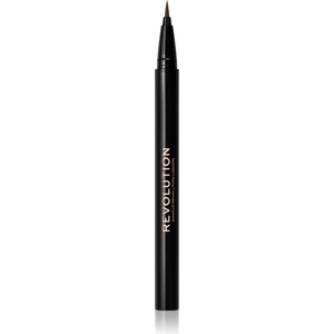 Revolution Hair Stroke Brow Pen маркер за вежди цвят Dark Brown 0.5ml