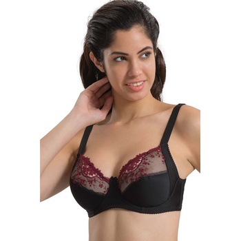 Underwear City Дамски сутиен 136 - Черен с Червен #312659 (312659_Черно)