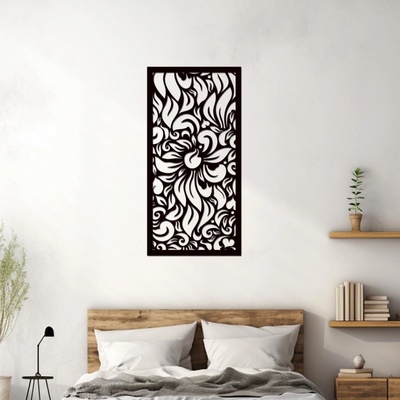 dřevo života Dřevěný dekorační panel Anthurion Zvolte rozměr šxv (cm): 30x60, Zvolte barvu dekoru: Černá