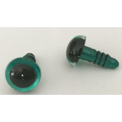 Očička bezpečnostní 1 cm metalická zelená - 2 ks
