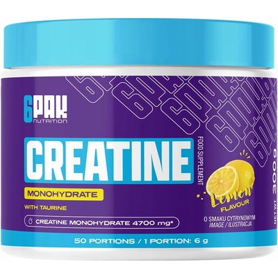6Pak Nutrition Creatine Monohydrate + Taurin 300 g