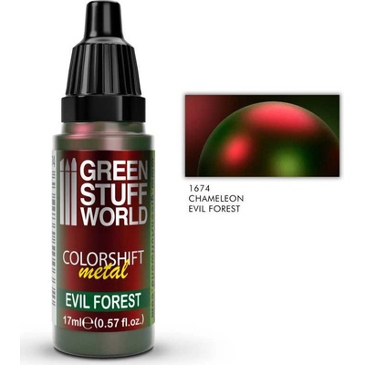 Green Stuff World Colorshift Chameleon Metal acrylic Paint Evil Forest 17 ml