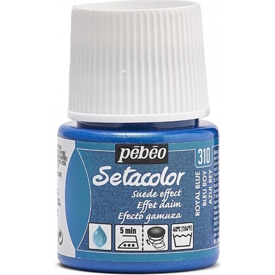 Pébéo Setacolor opaque farba na textil Suede effect 310 royal blue 45 ml