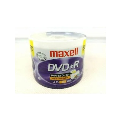 Maxell Диск DVD+R MAXELL, 4, 7 GB, 16x, Printable, 50 pk cake box, ML-DDVD-PLUS-R-50PR