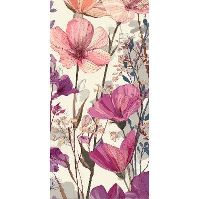 Takoy Panel na ušití rychleschnoucí osušky 80x160 fialový záhon-NST-00685