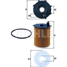 Olejový filter MAHLE ORIGINAL OX 171/2D (OX171/2D)