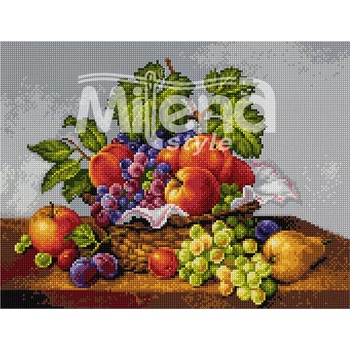 Milena Style Летен натюрморт - Печатана Aida 14 ct без конци