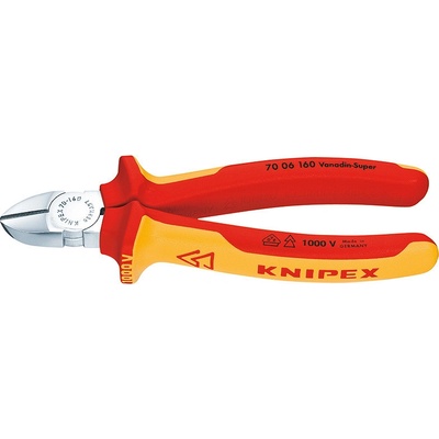 KNIPEX Kleště boční štípací 160 mm, izolované 1000 v, knipex 7006160 – Sleviste.cz