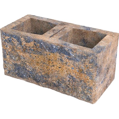 Diton Tvárnice plotová okrasná B 390×200×190 mm oboustranná cihlovo-černá (50)
