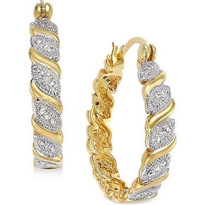 Olivie strieborné náušnice gold 1058