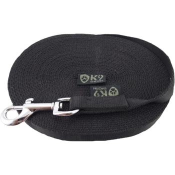 K9 Thorn Каишка с карабинер, черна, 10 м (0005/16.BLK)