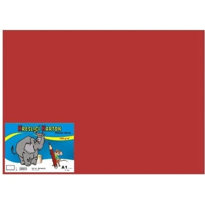 Kreslicí karton A1/180g/10lis červená