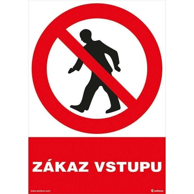 Zákaz vstupu, Materiál plast, formát A4, K přišroubování