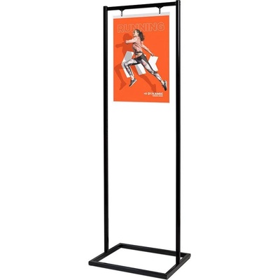 Jansen Display Plakátový stojan Decor se závěsnou kapsou A2, černý