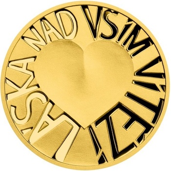 Česká mincovna Zlatý dukát Latinské citáty Omnia vincit amor Nad vším vítězí láska 3,49 g