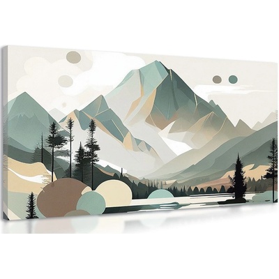 Obraz kouzelné Vysoké Tatry ve skandinávském designu - 120x80