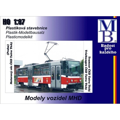MB modely Stavebnice tram ČKD Tatra T6A5 DP Praha 1.série 1:87